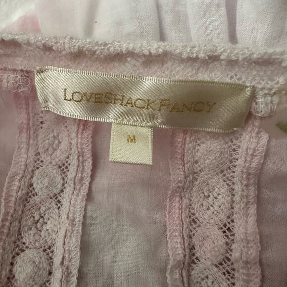 Love Shack Fancy Womens Gwen Mini Dress in Rainbow Size Medium Ruffle Eyelet - Picture 13 of 15